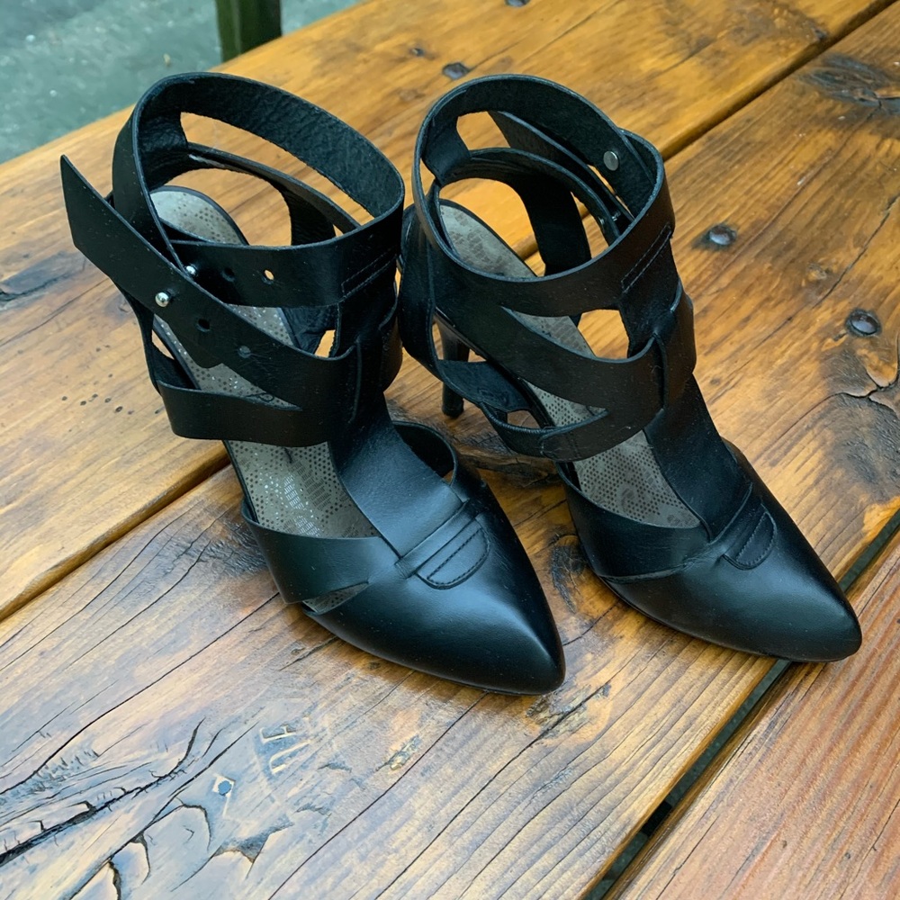 Strappy Black Heels